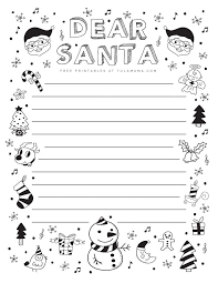 Foster the literacy skills in your child with these free, printable coloring pages that can be easily assembled into a book. Free And Super Cute Letter To Santa Template Printables Tulamama
