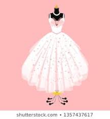 Wedding Dress On Mannequin Vector Of Dress On Mannequin Illustration On Pink Background Stock Images Free Pink Background Dress Vector