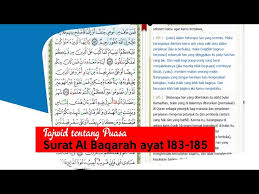 Surah al baqarah ayat 185. Tajwid Surat Al Baqarah Ayat 183 185