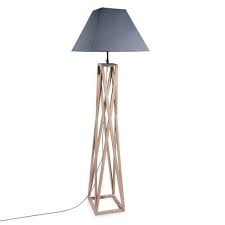 Lampadaire Imitation Bois Abat Jour Bleu Mimizan Abat Jour Bleu Lampadaire Abat Jour