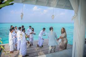 Gorgeous Maldives Wedding Vow Renewal At Over Water Pavilion Destination Wedding Details Maldives Wedding Wedding Renewal Vows Wedding Vows Renewal