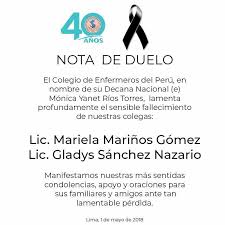 Ante ello, se encendieron 460 luces y se izó la bandera chilena a media asta. Nota De Duelo El Colegio De Enfermeros Del Peru Facebook