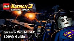 To unlock the first character, you have to go to the end of this location (to the right) and destroy the objects located there. Lego Batman 3 Beyond Gotham Bizarro World Dlc Minikits Guide