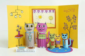 Dressy Cats Paper Dolls Art For Kids Rainy Day Fun