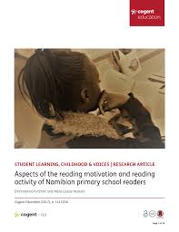 PDF) Aspects of the reading motivation and reading activity of Namibian  primary school readers