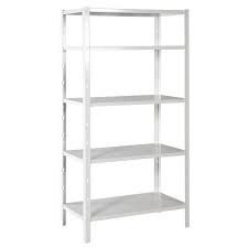 Etagere Metal Blanc Epoxy Clicker 5 Tablettes L 90 X H 174 X P 40 Cm Leroy Merlin Idees Etageres Etagere Metal Etagere
