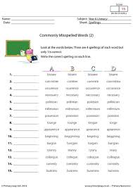 Year 6 Literacy Spellings Printable Resources Free Worksheets For Kids Primaryleap Co Uk In 2020 Commonly Misspelled Words Misspelled Words Spelling Worksheets