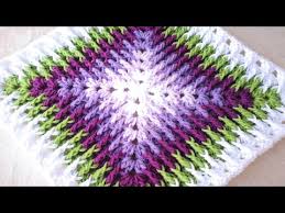 Tig Ile Mozaik Motif Battaniye Yapimi Crochet Mosaic Granny Square 8 Yo Crochet Square Patterns Granny Square Crochet Pattern Crochet Stitches Tutorial