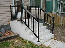 Home Depot Wrought Iron Step Railing Steps Parsons Precast Outdoor Stair Railing Railings Outdoor Porch Step Railing