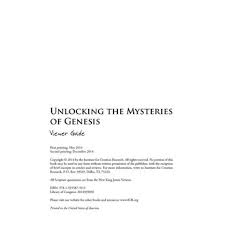 Jul 26, 2016 · they want to believe the inerrancy of scripture, but it's difficult to reconcile the two. Unlocking The Mysteries Of Genesis Viewer Guide By Institute For Creation Research Institute For Creation Research