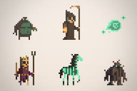 Free Adventure Mini Figs Cool Pixel Art Pixel Art Design Pixel Art Games