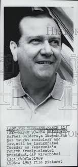 Venezuelan Rafael Caldera 1969 Vintage Press Photo Print
