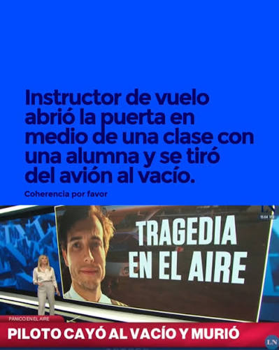 🔴 MISTERIOSA MUERTE DE UN INSTRUCTOR DE VUELO: "Abrió la puerta del avión  y se tiró" Cc #DDM @eldiariodemarianaok @marianafabbiani