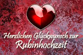 Rubinhochzeit Glückwünsche Zum 40 Hochzeitstag