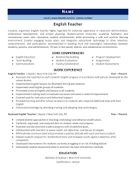 The early childhood teacher cv sample offers some great examples. English Teacher Resume Examples 3 Expert Tips Zipjob