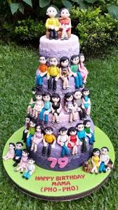 Birthday Cake For Grandma And Granddaughter Pin De Devia Setiawan En My Cakes Pasteles De Boda Divertidos Tortas Para Abuelos Tortas Para Abuelitas
