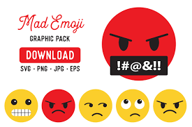 Angry Emoji Clipart Graphic Bundle Graphic By The Gradient Fox Creative Fabrica