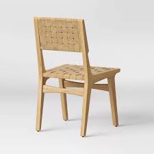 Ceylon Woven Dining Chair White Natural Wood Opalhouse Natural Dining Chairs Wood Dining Chairs Woven Dining Chairs