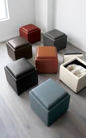 Brown faux leather cube with lid. Stow Ocean 17 Leather Storage Ottoman Reviews Crate And Barrel Leather Storage Ottoman Storage Ottoman Storage Cube Ottoman