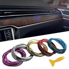 5m Lot Car Decoration Auto Accessories Interior Mouldings Dashboard Door Edge Trim Automobile Strips Car Stickers Car Styling Review Car Stickers Car Accessories Car Decor