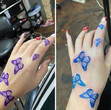 Creds Bodyart Bart On Ig Cute Hand Tattoos Hand Tattoos Butterfly Hand Tattoo