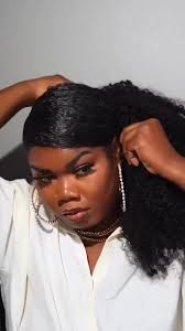 On the hunt for simple and cute hairstyles? 🙋♀️ Look no further—our 3C/4A  afro kinky curly drawstring is THE pick! It's low-effort, full of texture,  and gives you that perfect bouncy afro