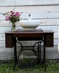 Singer Sewing Machine Repurposed Into A Bathroom Sink – FunCycled