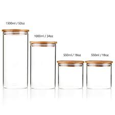 Showing 62 glass storage containers with lids. Sweejar Glass Food Storage Jar With Lids Airtight Canisters Sets For Kitchen Food Storage Container With Bamboo Lid For Serving Tea Coffee Spice And More 4 Pcs Set Pricepulse