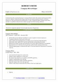 Company Driver Resume Samples Qwikresume