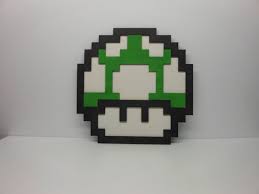 Große auswahl an red und green. 8 Bit Super Mario Mushroom Red Green Yellow 1up By Eightbitwood Pixel Tattoo Retro Gaming Art Pixel Art Design