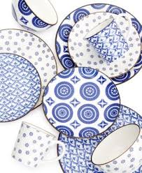 Black And White Melamine Dinnerware Sets Gibson Blue And White Dinnerware Collection Dinnerware Dining Entertaining Macy S Blue And White Dinnerware White Dinnerware Blue Dinnerware Sets