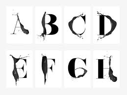 Print Abc Artsy A Z Buchstaben Poster Skandinavisch Schwarz Weiss A B C D E F G H I J K L M N O P Q R S T Geschenk Valentinstag Hochzeit Lettering Letter Wall Art Makeup Artist Logo