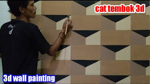 Banyak orang yang sudah meninggalkan lukisan ini karena sudah ada wallpaper atau wall covering yang memudahkannya dengan beragam banyak pilihan corak. Efek Cat Tembok 3d Cat Tembok 3d Ilusi Mural Dinding 3d Youtube