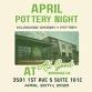 APRIL Pottery Night @ All Good Beverage Co