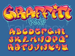✓ viele materialien & größen zur auswahl ✓ passende bilderrahmen mit . Vector Font In Old School Graffiti Stock Vector Colourbox