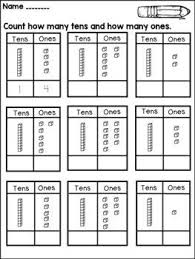 Present simple and present continuous worksheet 3 : Place Value Kindergarten Worksheets Tens And Ones First Grade Math Worksheets Tens And Ones 1st Grade Math Worksheets