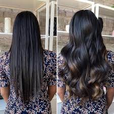 Long Balayage Waves Black Hair Balayage Hair Color For Black Hair Brunette Balayage Hair
