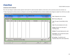 Claimtrak Internal Only Icd10 Dsm5 User Guide Cl