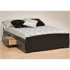 Item features flip top storage headboard, beautiful wood grain, original label, 2 drawers. Bowery Hill King Platform Storage Bed With Floating Headboard In Black Bh 437330 265284