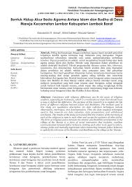 Selain sikap saling menghargai dan menghormati antar umat beragama dapat diwujudkan dalam bentuk kemanusiaan. Pdf Bentuk Hidup Akur Beda Agama Antara Islam Dan Budha Di Desa Mareje Kecamatan Lembar Kabupaten Lombok Barat