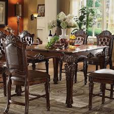 Product title dining room set 9 pcs (120l) gray wood traditional acme versailles 66820 average rating: Acme 62025 Vendome Traditional Cherry Counter Height Table Dining Table Vintage Dining Table Oval Table Dining