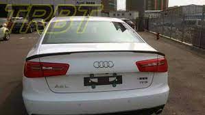 A6 Rear Spoiler Carbon Fiber 3 Pieces Rear Wing Trunk Boot Spoiler A6 C7 Trunk Spoiler Case For Audi A6 C7 2012 2013 2014 2015 Audi Carbon Fiber Audi A6