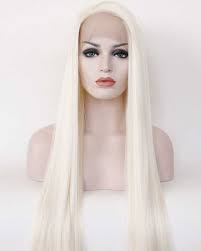 2018 Best Seller Bleach Blonde Synthetic Lace Front Wigs 180 Density Light Blonde Long Straight Wig Xmky Wig4077 79 99