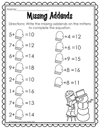 Winter Math And Literacy Printables No Prep 1st Grade Math Worksheets Winter Math 1st Grade Math