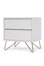 Elona Nachttisch In Grau Und Kupfer Dieser Nachttisch Ist Ein Statement Design Nachttisch Grau Nachttisch Trendy Schlafzimmer