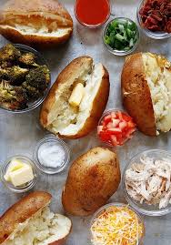 Dinner For A Crowd Slow Cooker Baked Potato Bar Baked Potato Bar Slow Cooker Baking Potato Bar