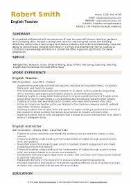 Professionally designed english teacher cv examples click on the images below to see please enter your email address. English Teacher Resume Samples Qwikresume