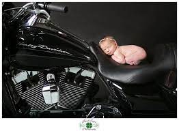 Baby On A Harley Irish Eyes Photography Baby Isabella Columbus Ohio Newborn Photography Harley Baby Newborn Photography Boy Biker Baby