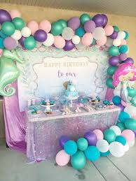Mermaid Birthday Party Ideas Photo 1 Of 24 Mermaid Birthday Party Decorations Mermaid Birthday Party Mermaid Theme Birthday