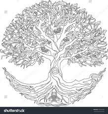 Image Result For Oak Tree With Roots Line Drawing Tree Of Life Artwork Celtic Tree Of Life Oak Tree Tattoo